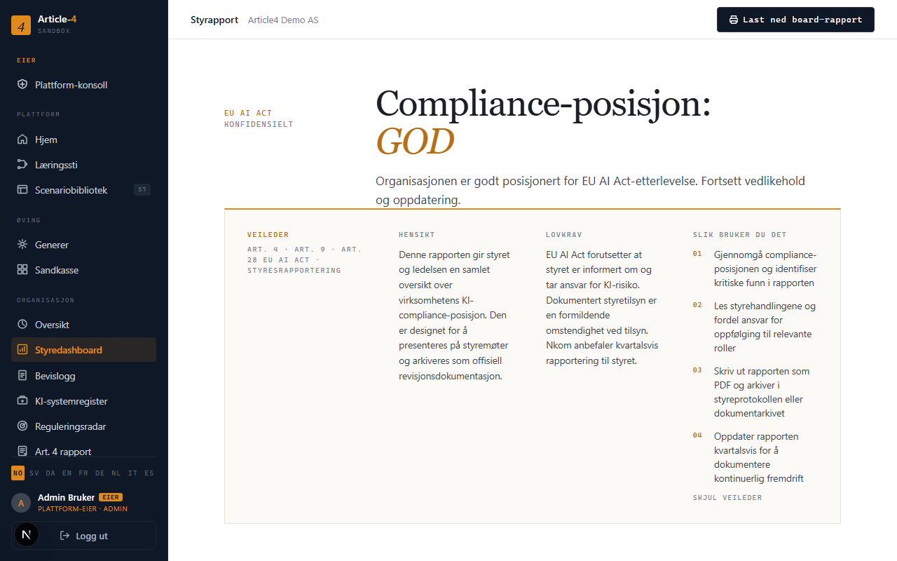 Styrerapporten i Article-4